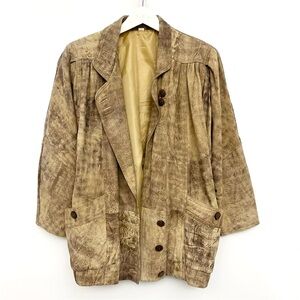 TRUE VTG✨leather jacket with Austrian Florin buttons